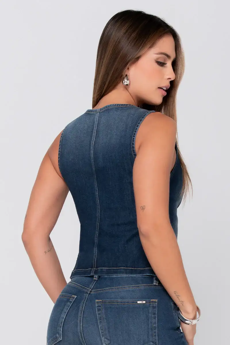 Blusa Manga Sisa Denim  Marca Trucco´s - Image 4