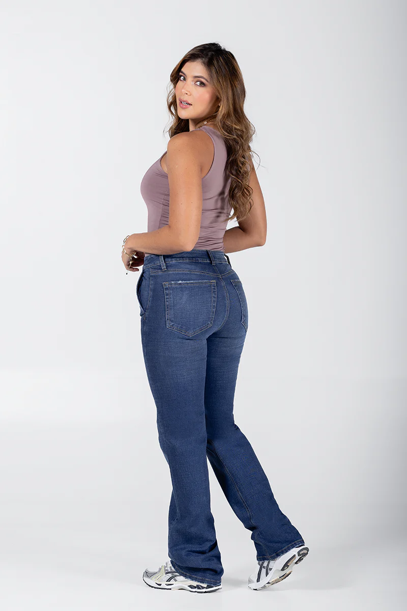 Jean Bota Recta Mujer Denim Casual Marca Trucco´s - Image 8