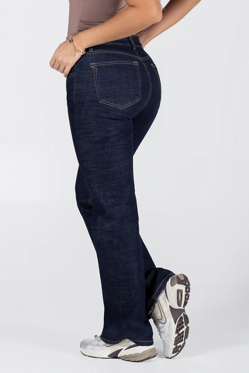 Jean Bota Recta Tiro Alto Denim Stretch Elegante Marca Trucco´s - Image 4