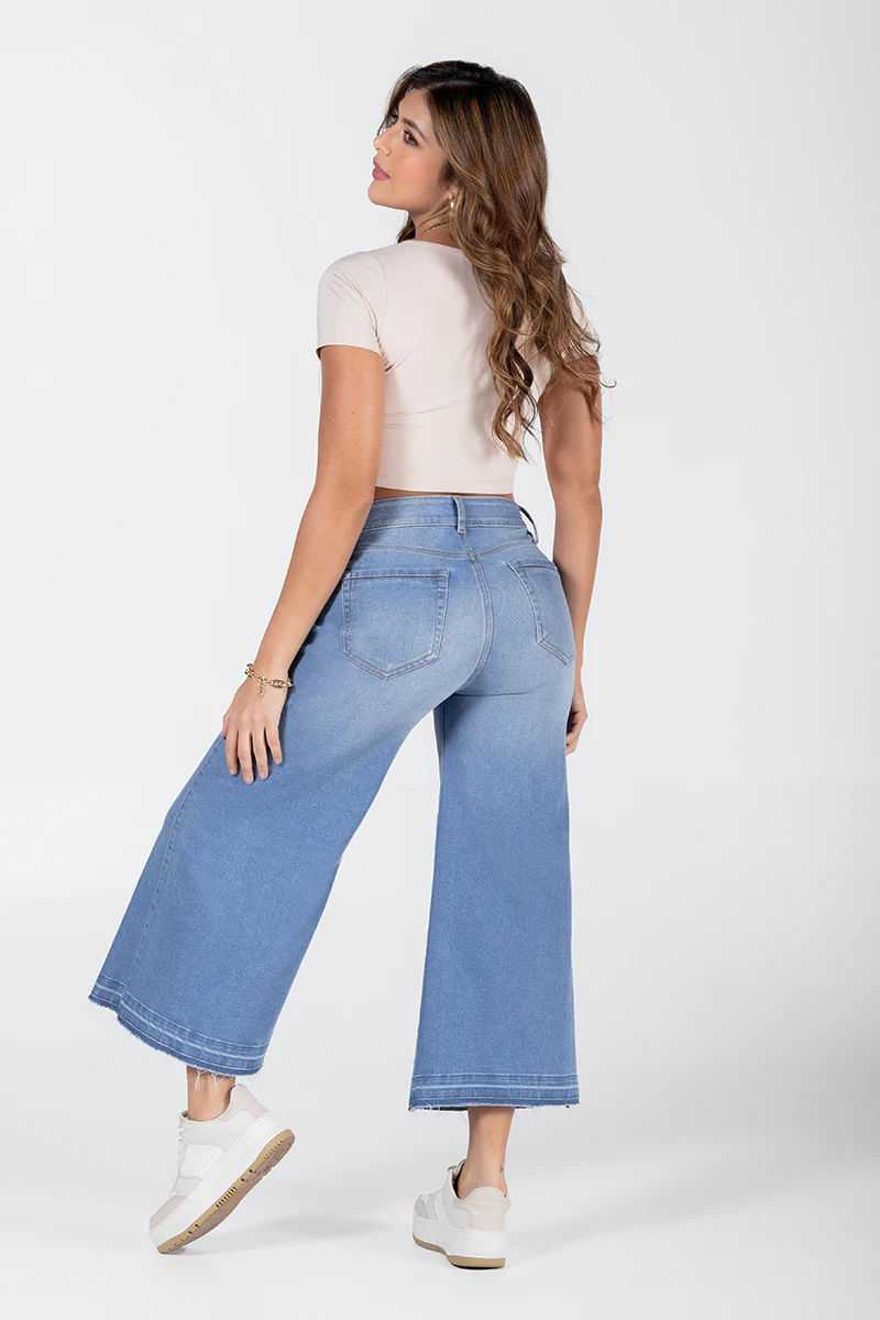 Jean Palazzo Tiro Alto en Denim Marca Trucco´s - Image 4