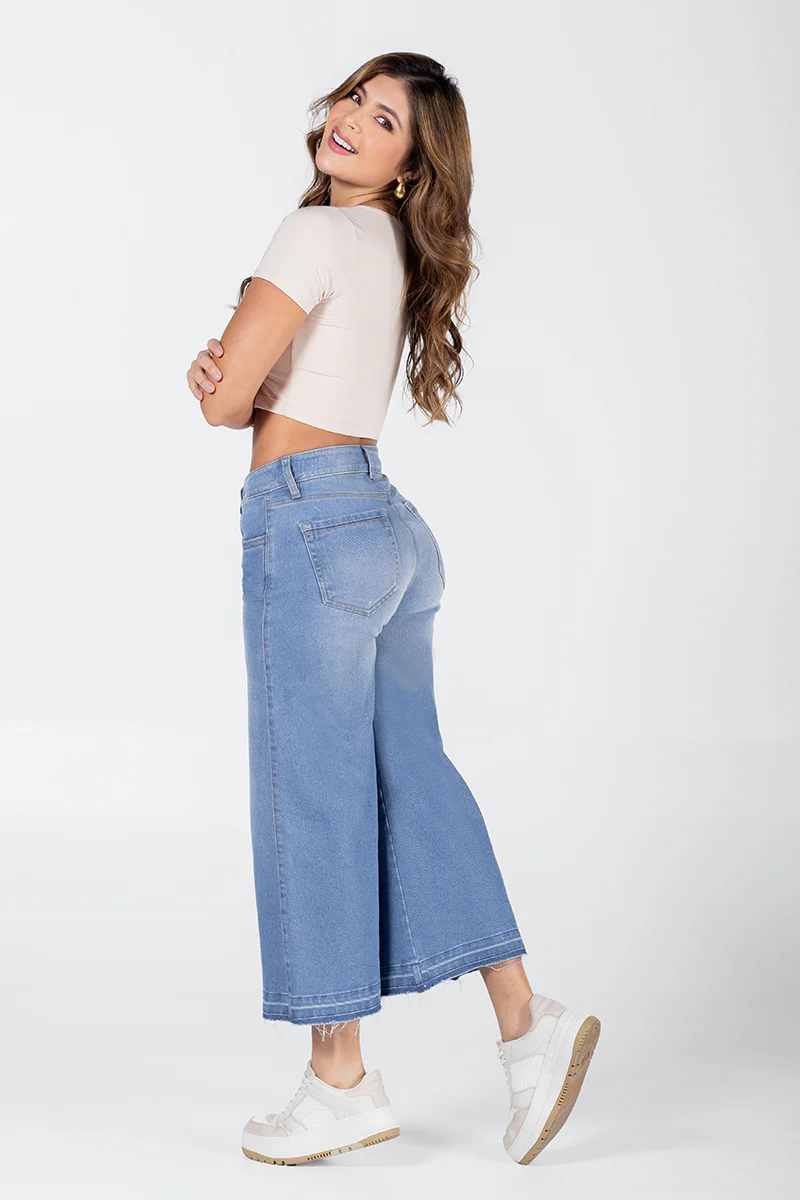 Jean Palazzo Tiro Alto en Denim Marca Trucco´s - Image 5