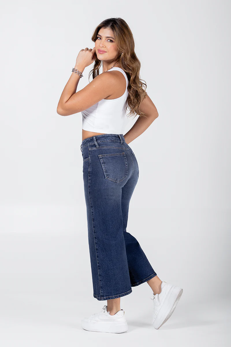 Jean Palazzo Mujer Tiro Alto Fluido Elegante Marca Trucco´s