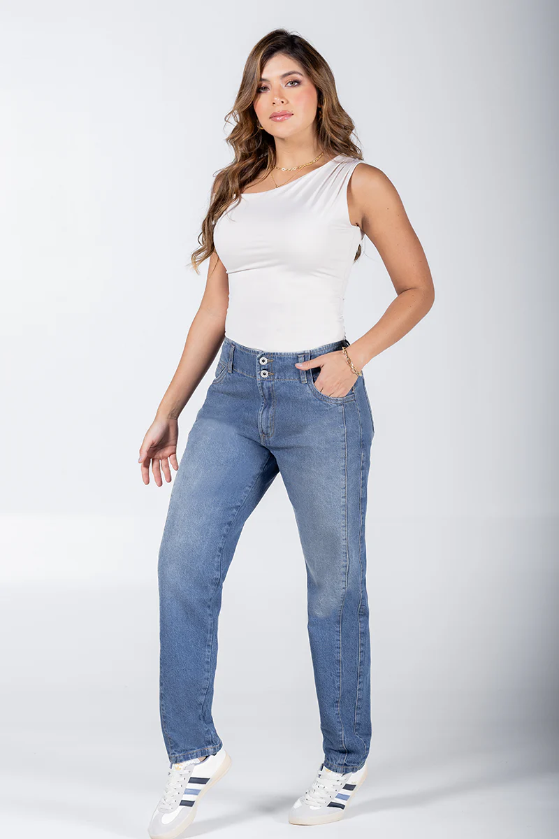 Jean Mom Fit Tiro Alto Estilo Casual Marca Trucco´s
