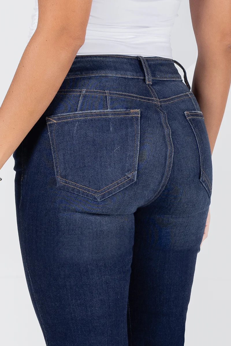 Jean Semicampana Tiro Alto Denim Stretch Marca Trucco´s - Image 6