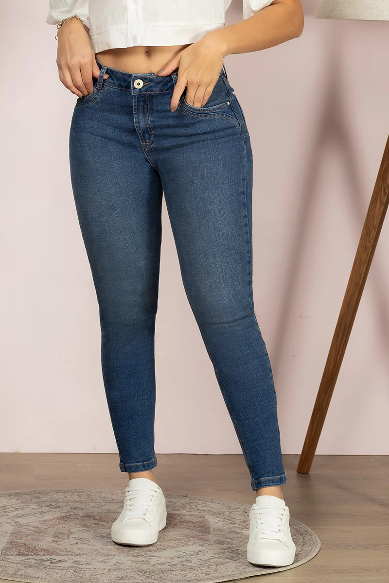 Jean Skinny Mujer Cintura Alta Slim Fit Denim Stretch Casual Chic Marca Trucco´s - Image 4