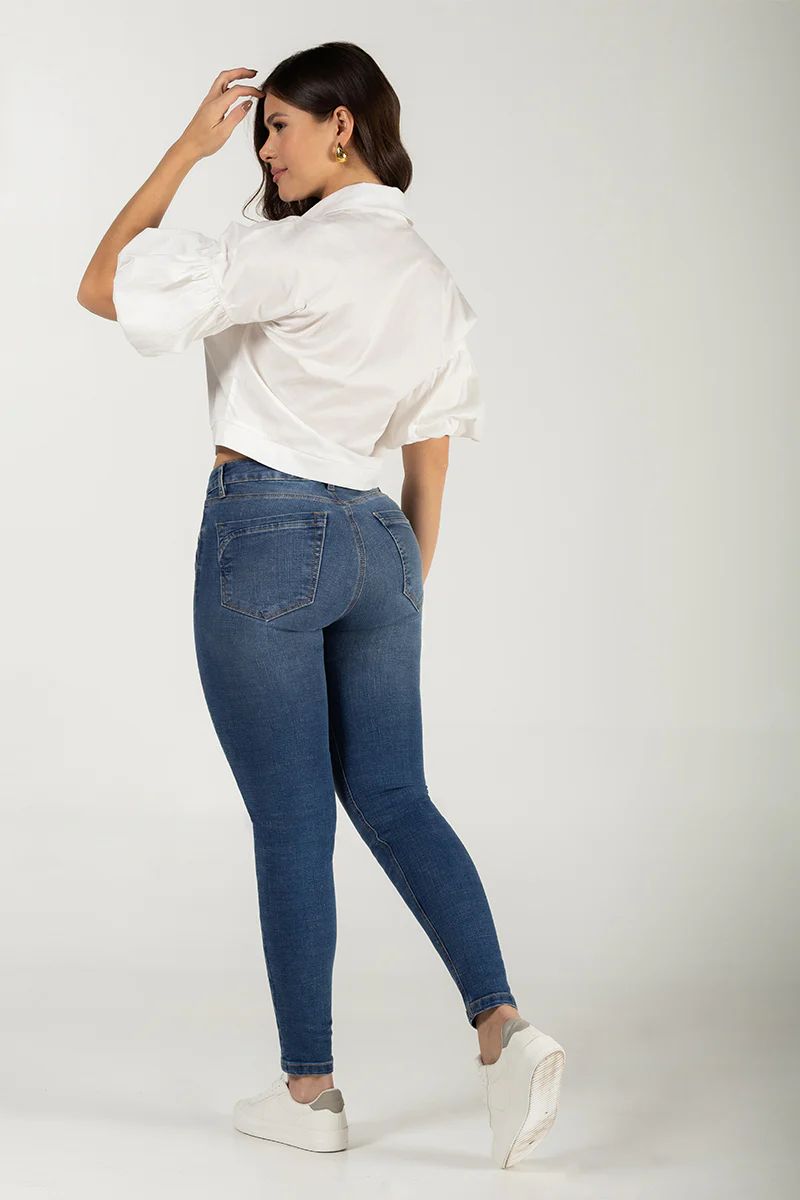 Jean Skinny Mujer Cintura Alta Slim Fit Denim Stretch Casual Chic Marca Trucco´s - Image 6