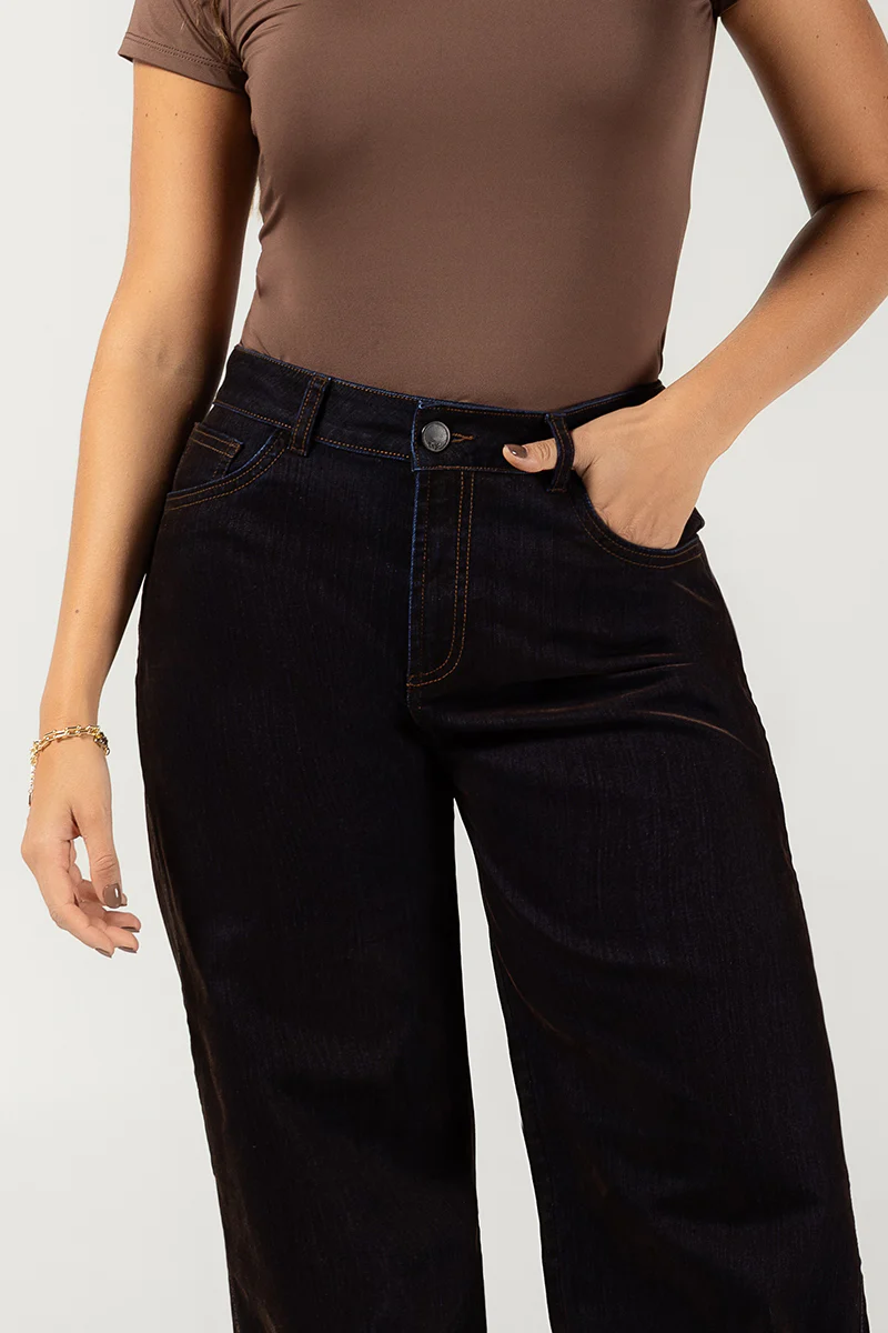 Jean Wide Leg Mujer Cintura Alta Denim Lavado Suave Estilo Chic Casual Marca Trucco´s - Image 5