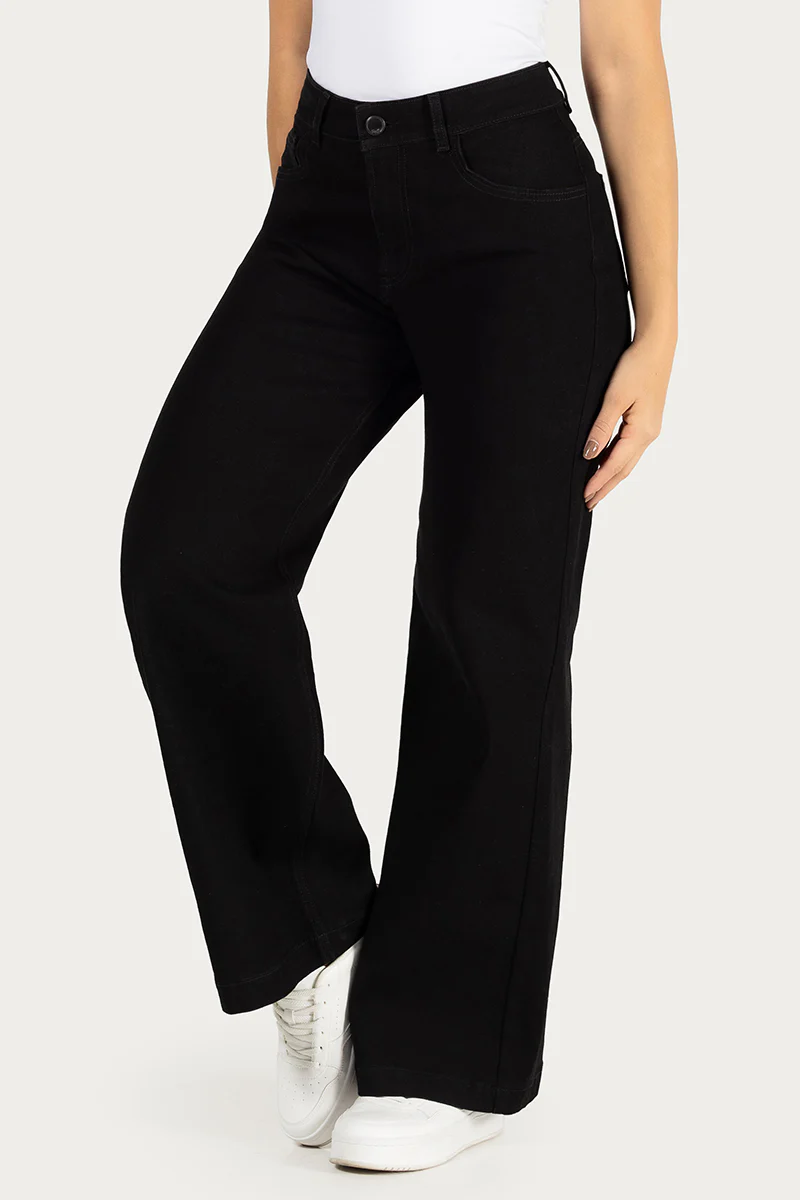 Jean Wide Leg Tiro Alto Denim Mujer Marca Trucco´s