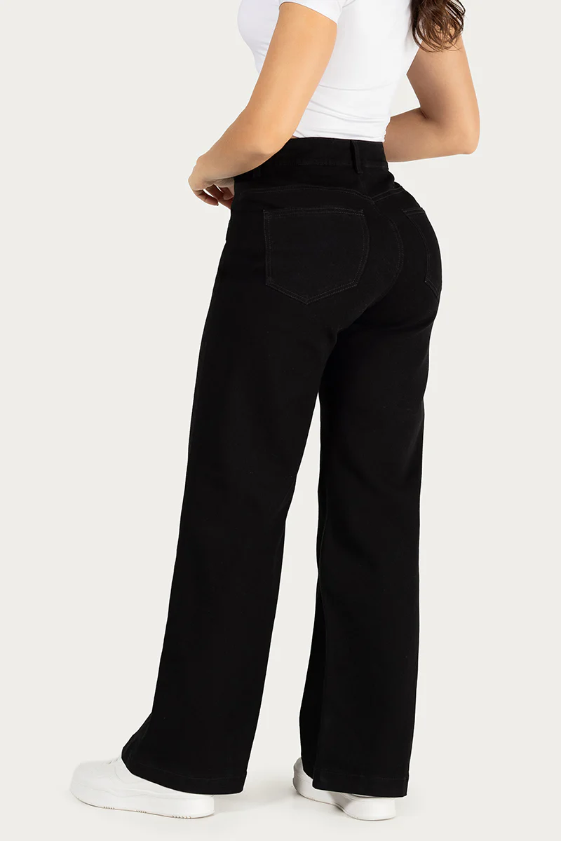 Jean Wide Leg Tiro Alto Denim Mujer Marca Trucco´s - Image 5