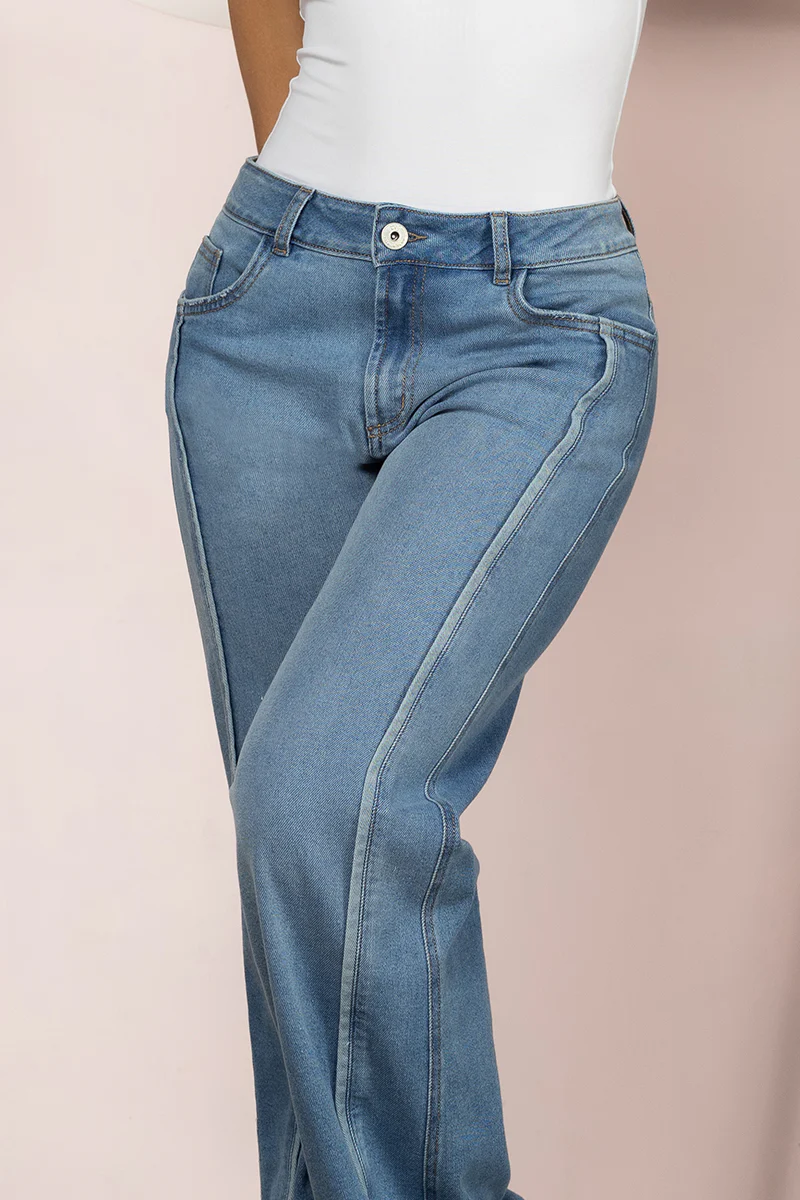 Jean Wide Leg High Waist Denim Corte Amplio y Elegante Marca Trucco´s - Image 4