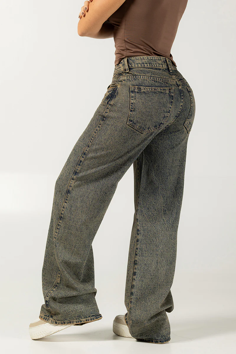 Jean Wide Leg Tiro Alto Casual Chic Marca Trucco´s - Image 6