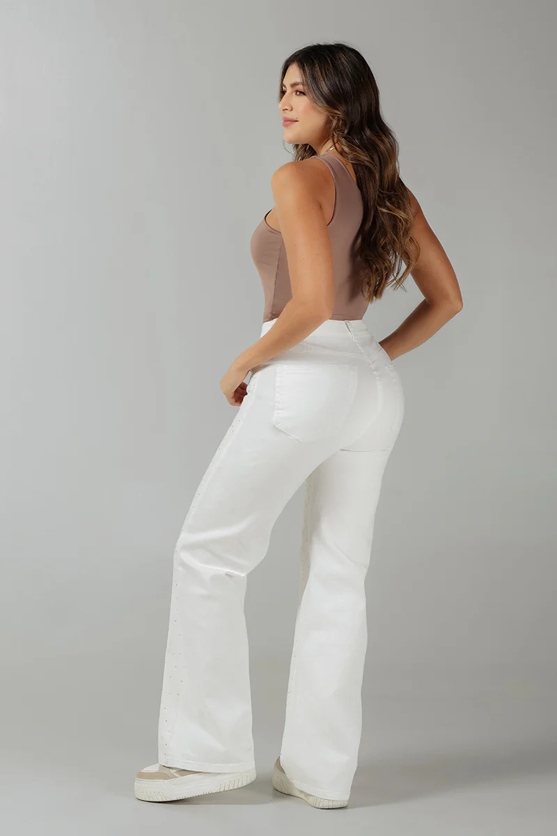 Jean Wide Leg Mujer Tiro Alto Corte Ancho Denim Casual Chic Marca Trucco´s - Image 4