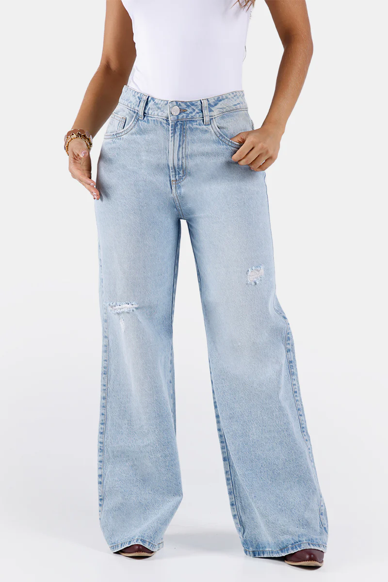 Jean Wide Leg en Algodón Marca Trucco's