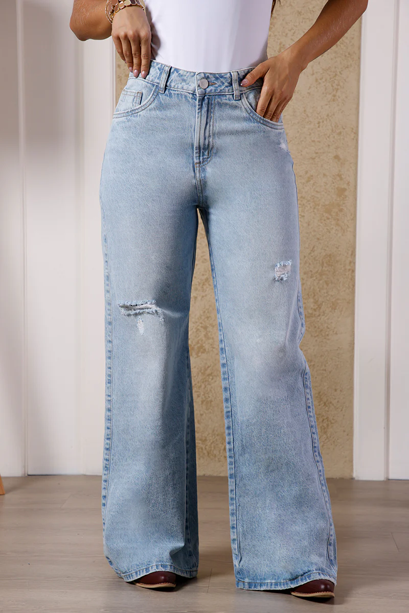 Jean Wide Leg en Algodón Marca Trucco's - Image 4