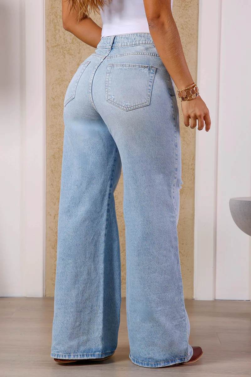 Jean Wide Leg en Algodón Marca Trucco's - Image 5
