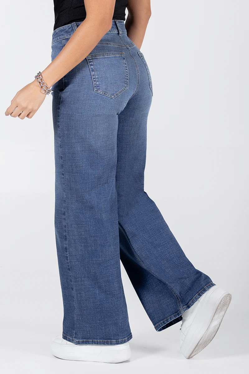Jean Wide Leg Mujer Tiro Alto Estilo Casual Marca Trucco´s - Image 5