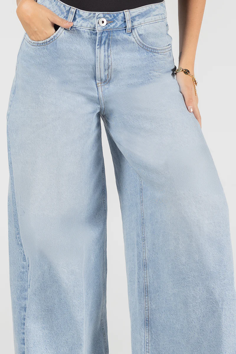 Jean Wide Leg Tiro Alto Silueta Amplia Marca Trucco´s - Image 5