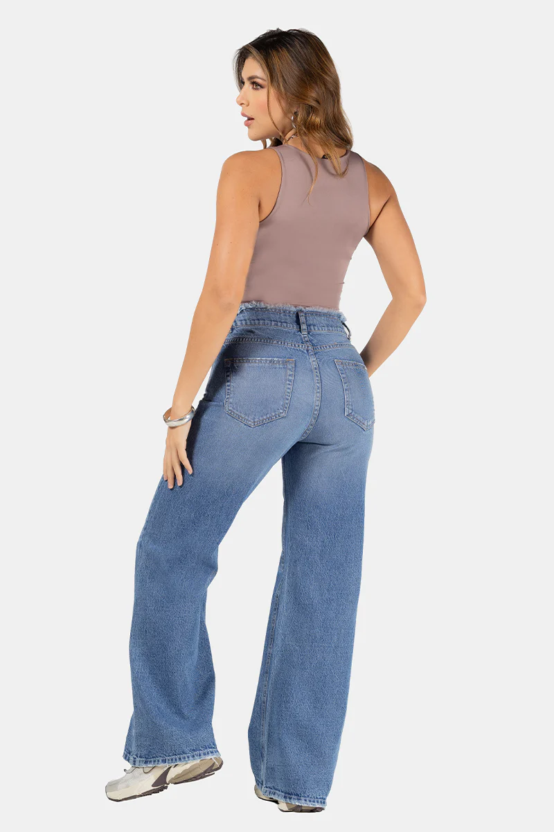 Jean Wide Leg Mujer Tiro Alto Corte Amplio Estilo Chic Marca Trucco´s - Image 8