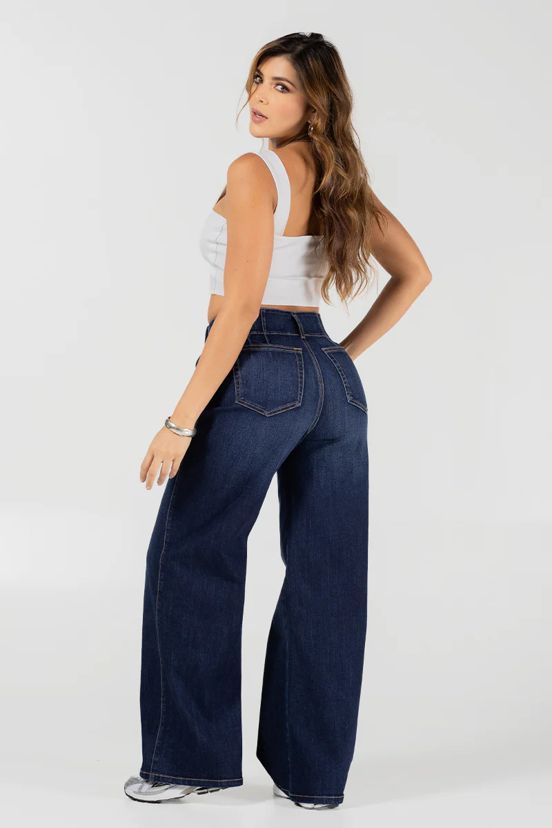 Jean Wide Leg Tiro Alto Denim Marca Trucco´s - Image 5