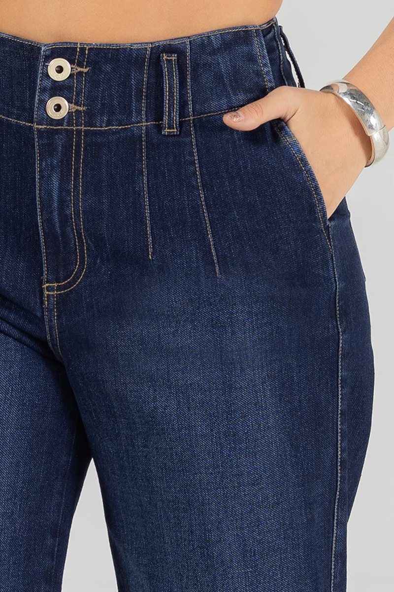 Jean Wide Leg Tiro Alto Denim Marca Trucco´s - Image 6