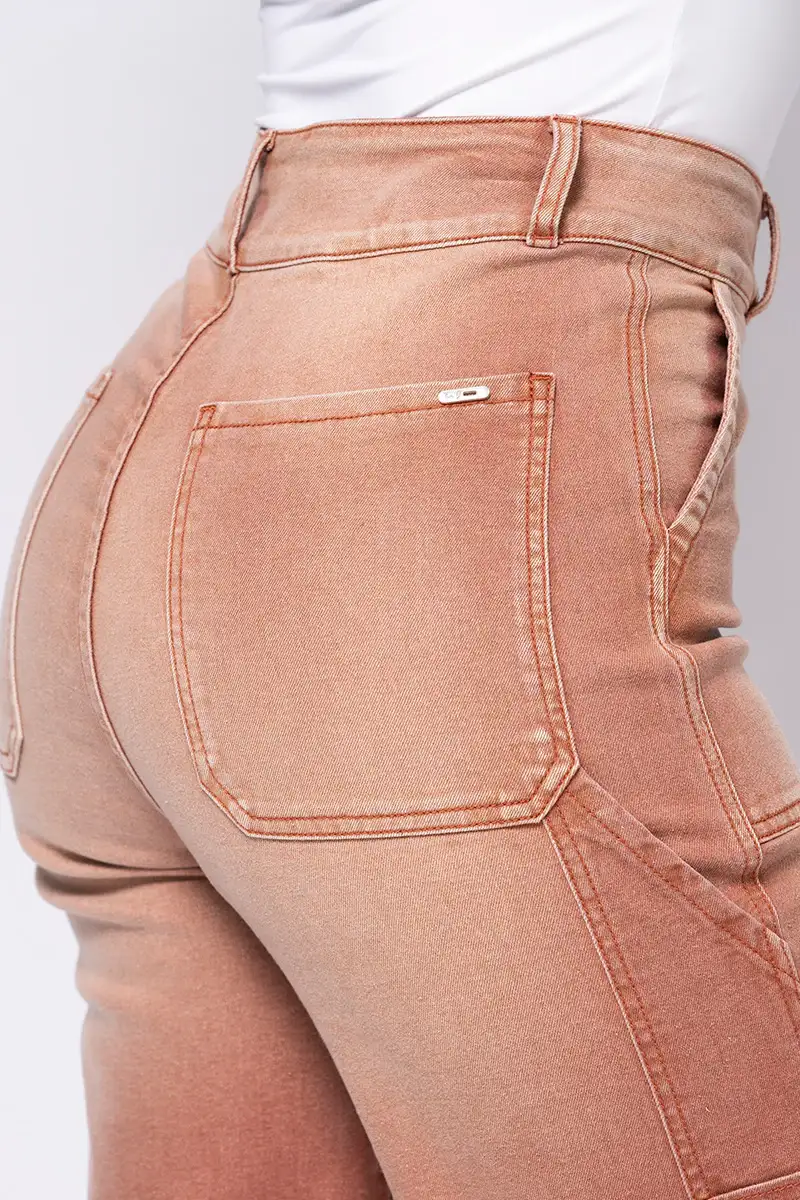 Jean Wide Leg Tiro Alto Relaxed Fit Con Charretera Marca Trucco´s - Image 6
