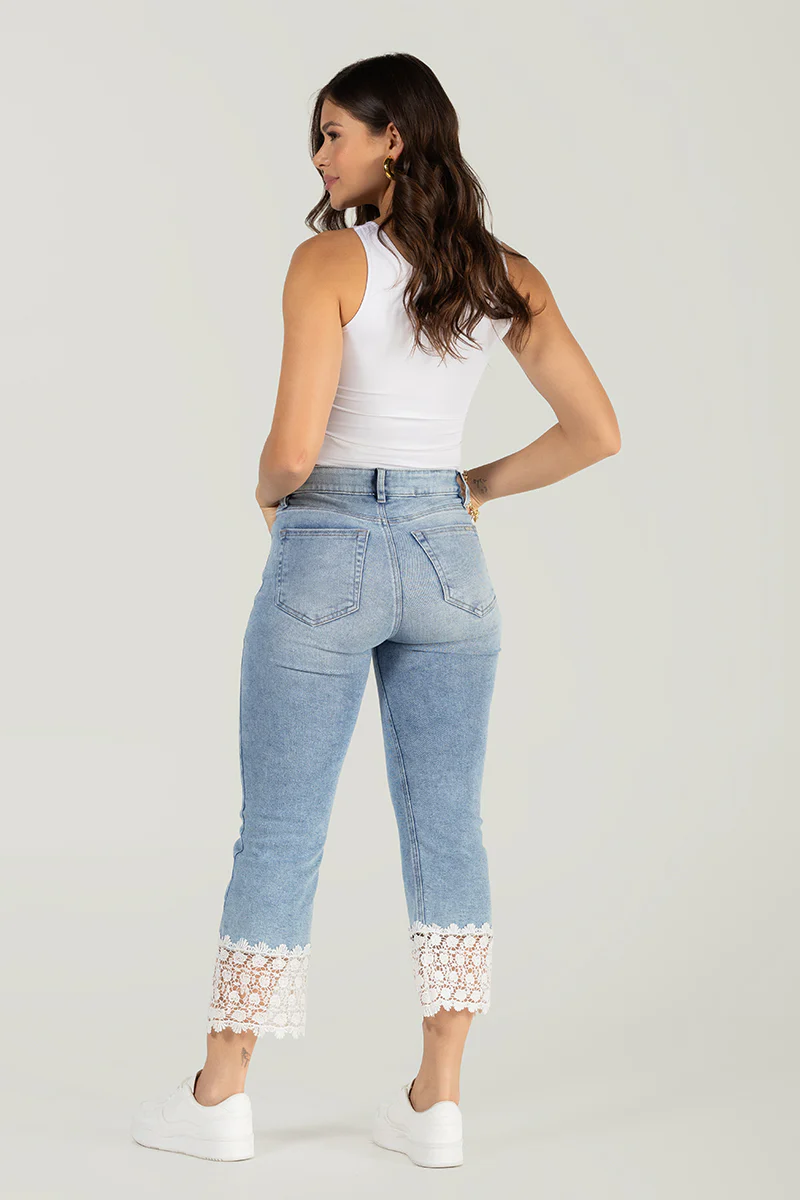 Jean Capri Mujer Tiro Alto Stretch Slim Fit Denim Chic Marca Trucco´s - Image 6