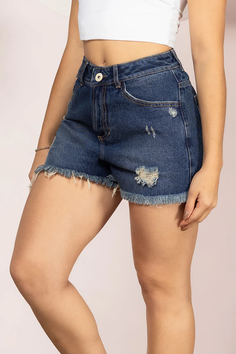 Short Tiro Alto Paper Bag en Lino Natural Marca Trucco´s - Image 3