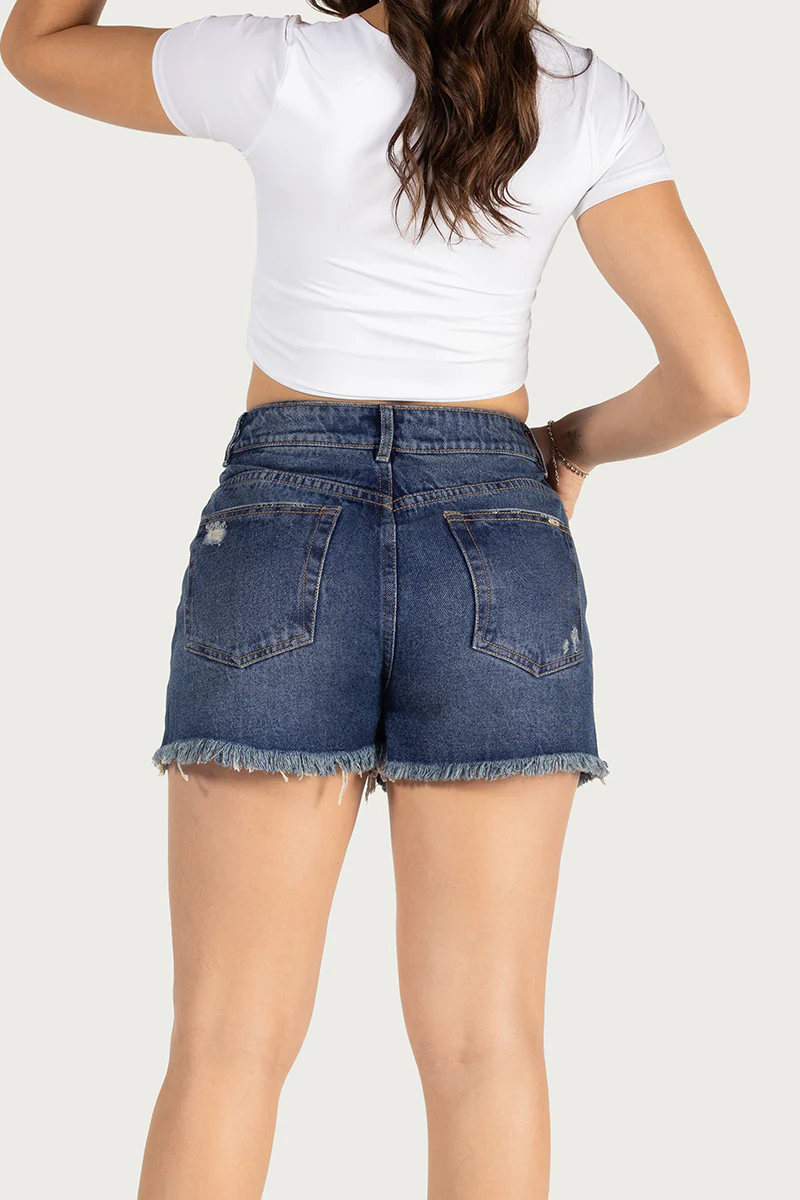 Short Tiro Alto Paper Bag en Lino Natural Marca Trucco´s - Image 6
